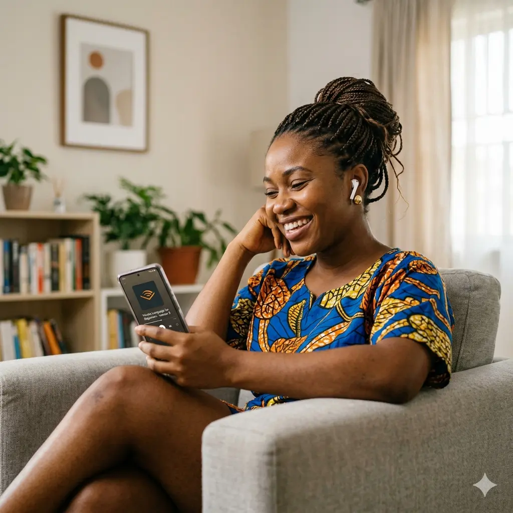 Learn on the go with audio lessons
